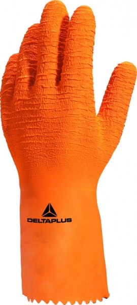Delta Plus VENIFISH VE990 Pracovné latexové rukavice Oranžová, 10/11