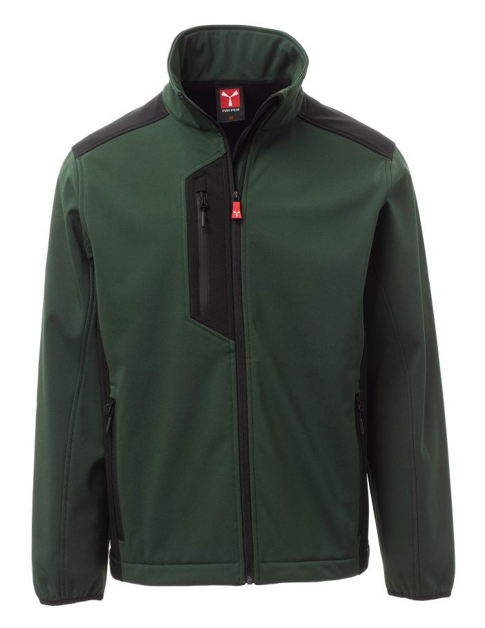Payper GALWAY Softshellová bunda XXS, Forest green-Black