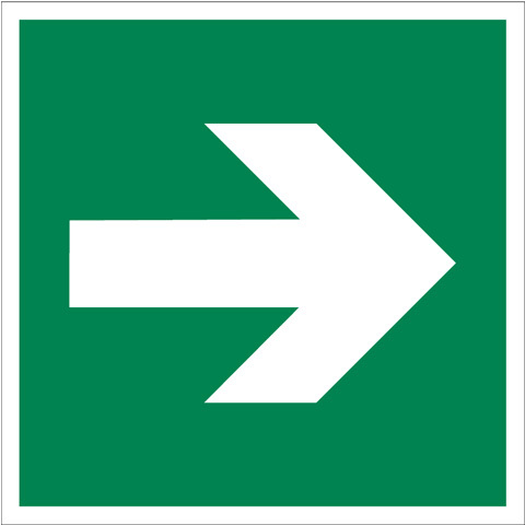 BZ PH905 Značka smerová šípka (vľavo, vpravo) - plast 20x20 cm Zelená-Biela