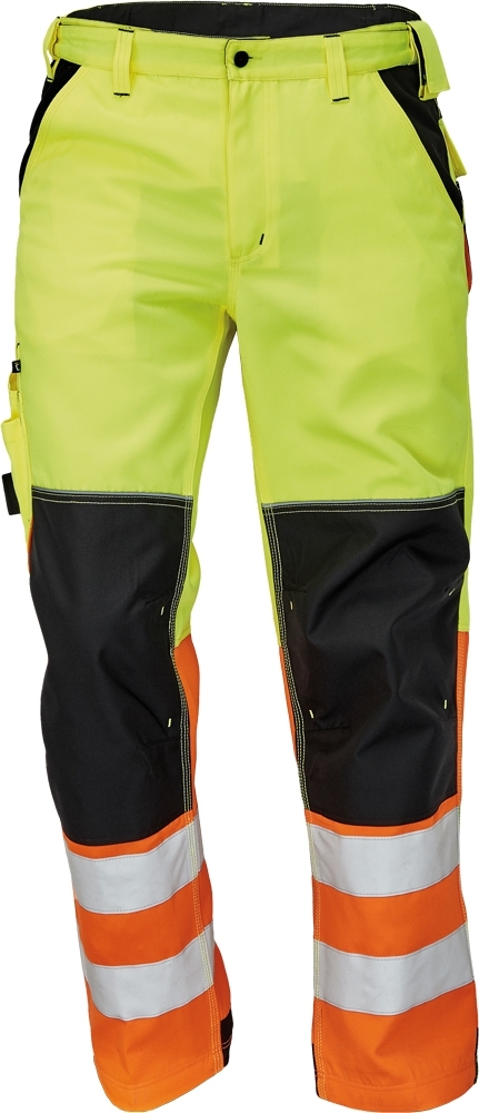 Cerva KNOXFIELD HI-VIS FL Reflexné nohavice 46, Fluorescenčno žltá-Oranžová