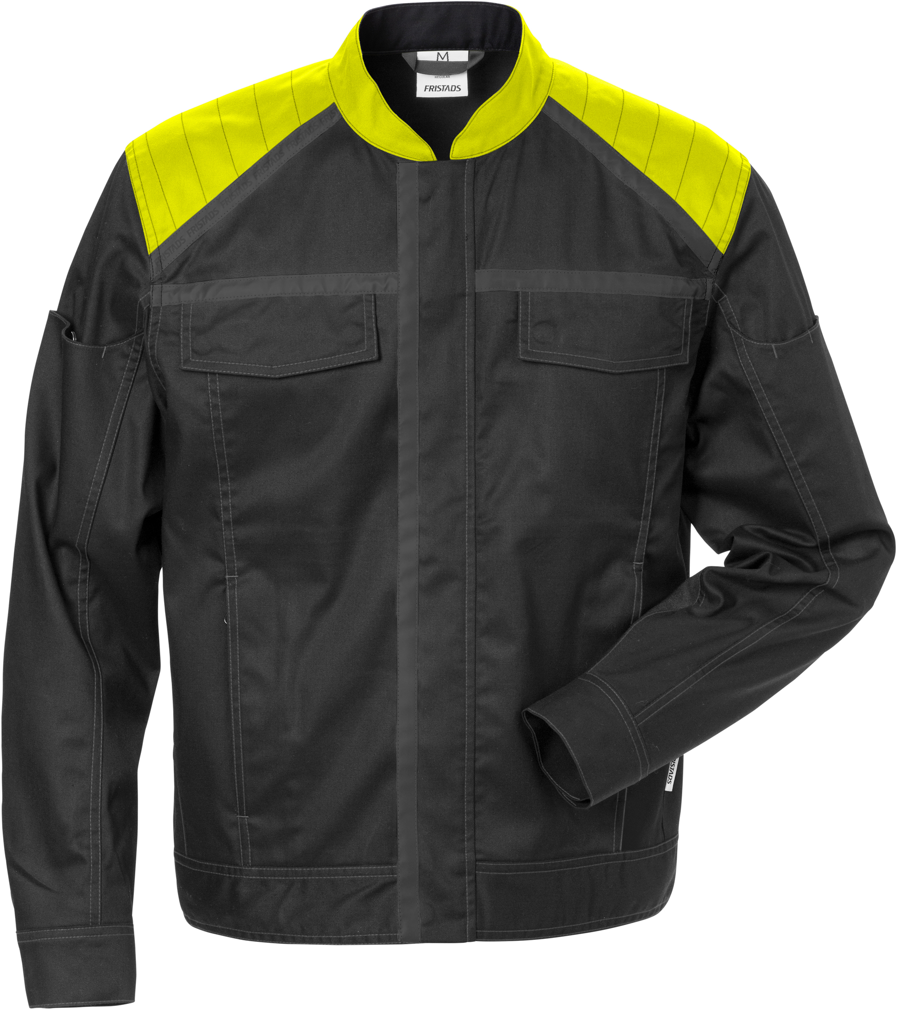 Fristads Bunda 4555 STF 4XL, Čierna-Výstražná žltá