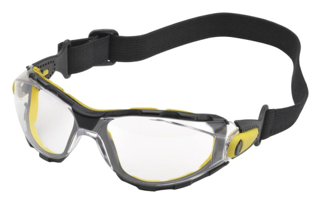 Delta Plus PACAYA CLEAR STRAP Pracovné okuliare Čierna-Žltá