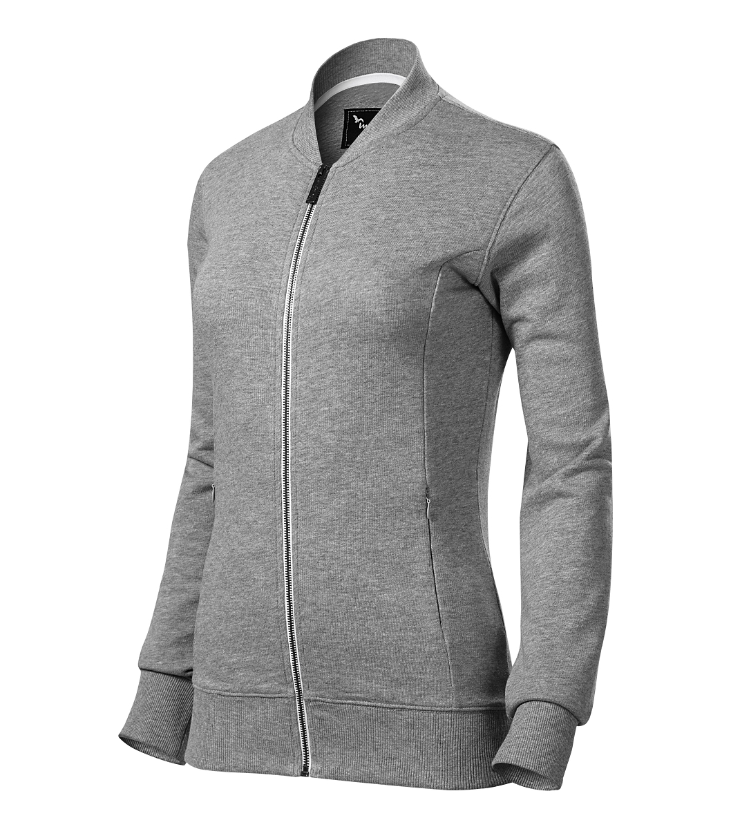 Malfini Premium BOMBER 454 Mikina dámska M, Tmavosivý melír