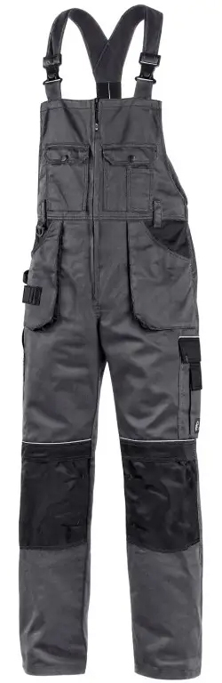 Canis CXS ORION KRYŠTOF Zimné nohavice s náprsenkou pánske Šedá-Čierna, 54