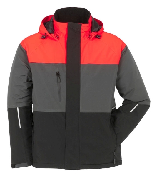 Planam OUTDOOR AVIATOR Zimná bunda XS, Červená-Sivá-Čierna