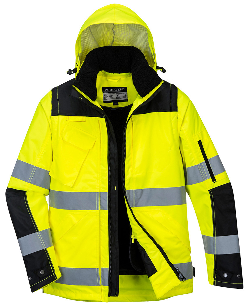 Portwest C469 PRO HI-VIS Reflexná bunda 3v1 S, Fluorescenčno žltá-Čierna