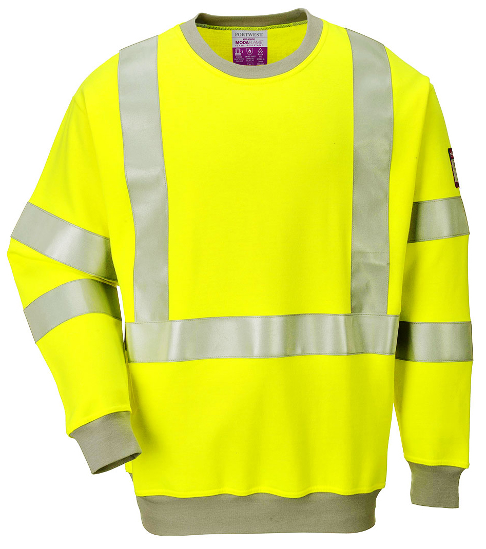 Portwest FR72 Nehorľavá reflexná mikina S, Fluorescenčno žltá