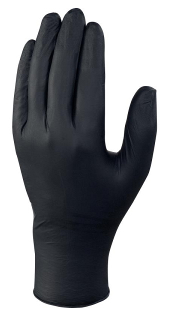 Delta Plus VENITACTYL V1450B100 Jednorazové nitrilové rukavice Čierna, 100 kusov, 6/7