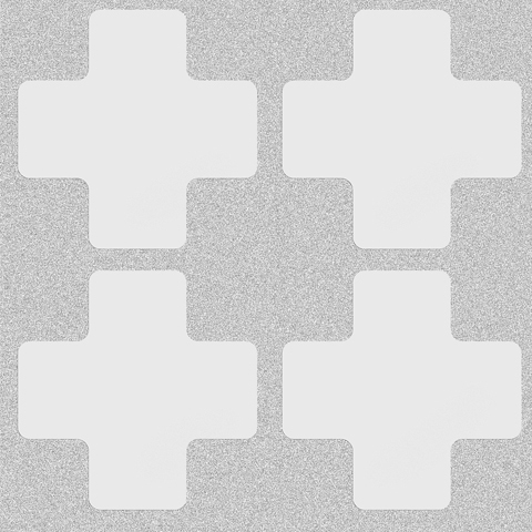 BY 1981D Extrémne odolná značka - kríž 20,3x20,3 cm Biela, 20 kusov