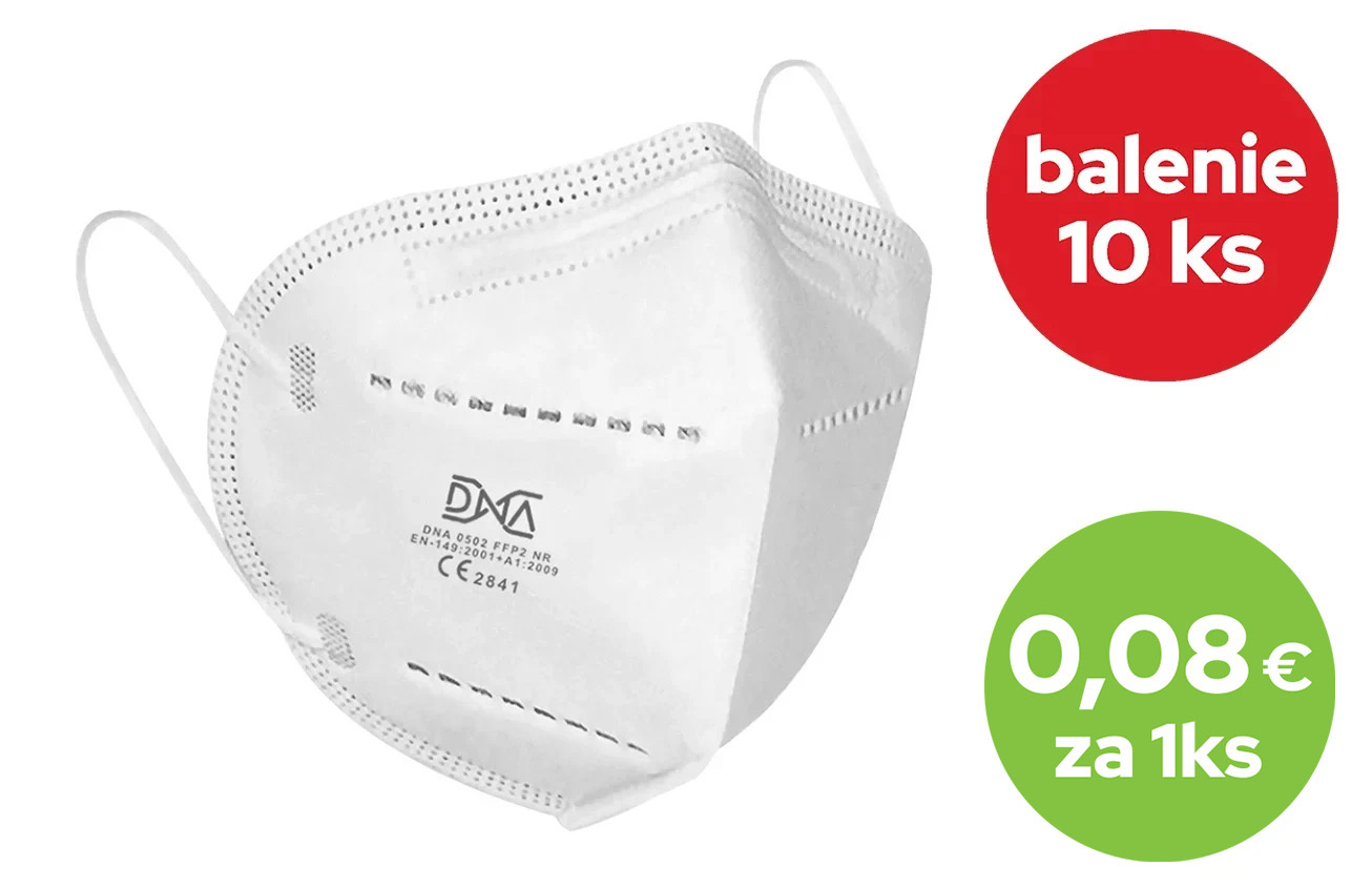 DNA Medical Respirátor FFP2 NR C-type 0502 - balenie 10ks Biela, 10 kusov