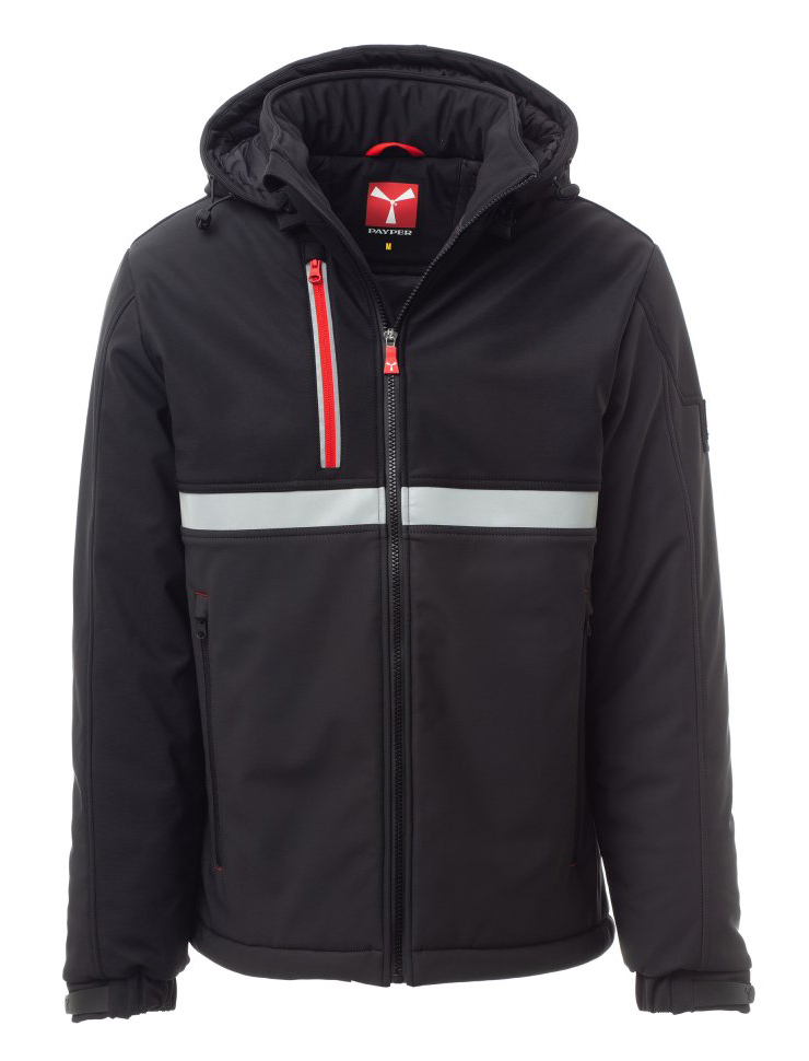 Payper WISE PAD Zateplená softshellová bunda L, Anthracite-Black