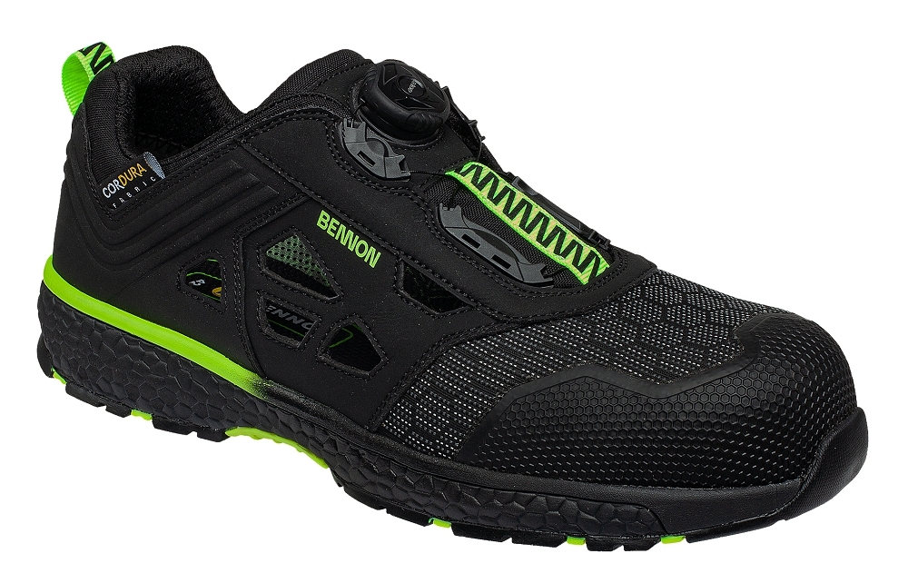 Bennon PREDATOR S1P ESD SANDAL Bezpečnostný sandál Čierna-Zelená, 38