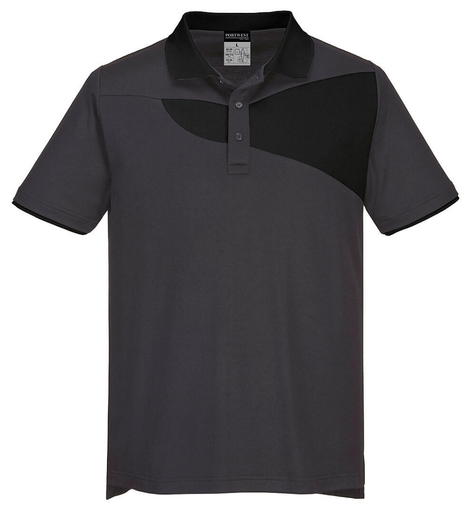 Portwest PW210 Polokošeľa 3XL, Sivá-Čierna