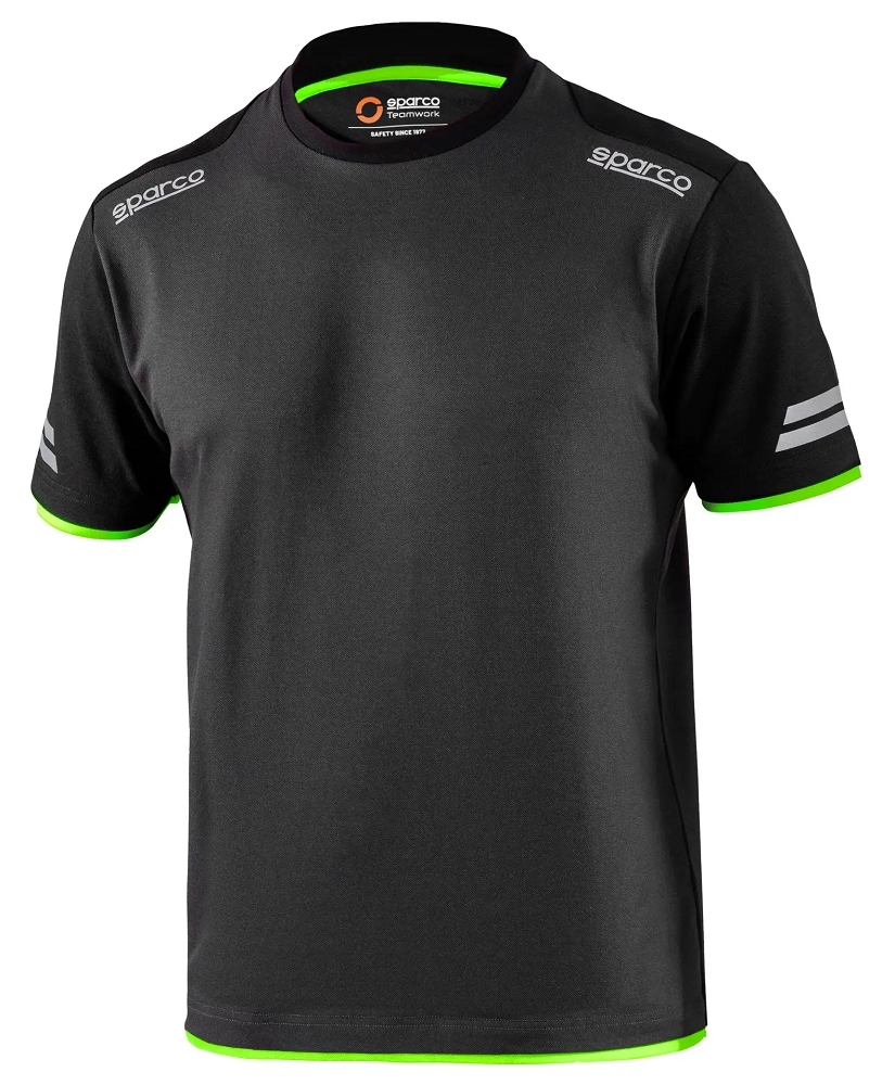 Sparco TUCSON TECH T-SHIRT Tričko XS, Sivá-Zelená