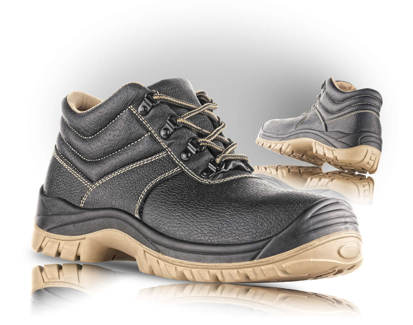 VM Footwear ISTANBUL S1P Bezpečnostná obuv 36, Čierna-Béžová
