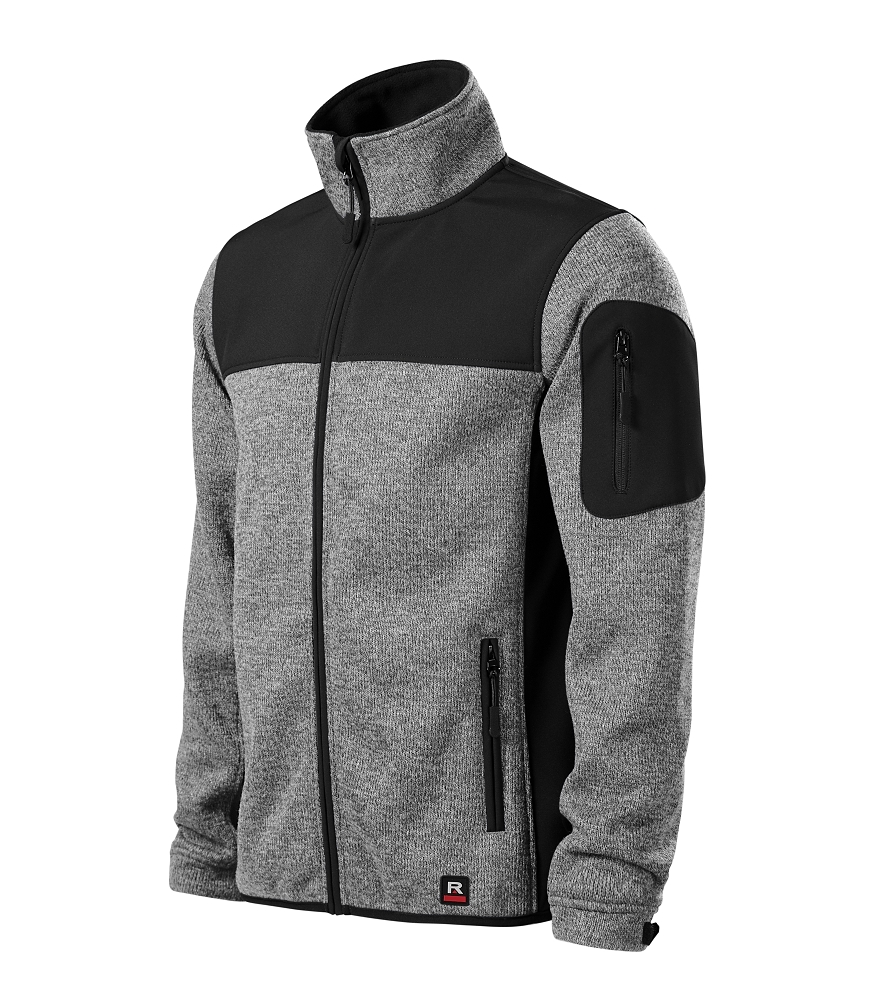 Malfini Premium CASUAL 550 Softshellová bunda pánska 3XL, Knit light gray