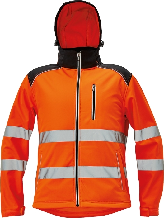 Cerva KNOXFIELD HI-VIS Reflexná softshellová bunda XS, Fluorescenčno oranžová