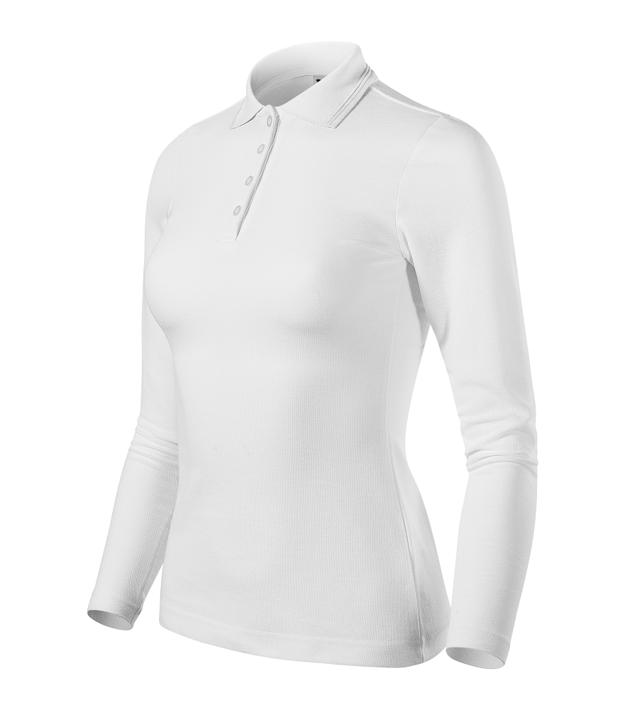 Malfini PIQUE POLO LS 231 Polokošeľa dámska Biela, XL