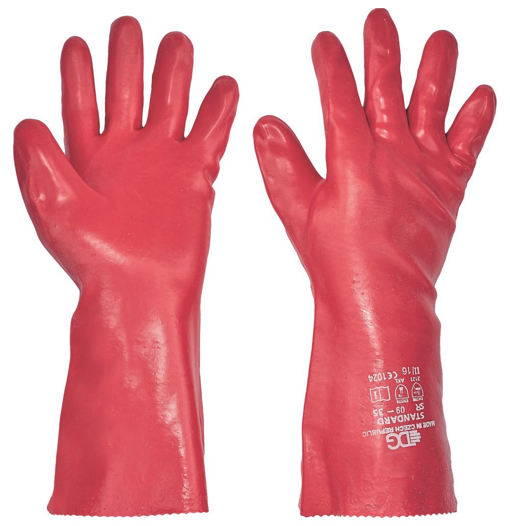 Dipped Gloves STANDARD Rukavice chemické Červená, 9