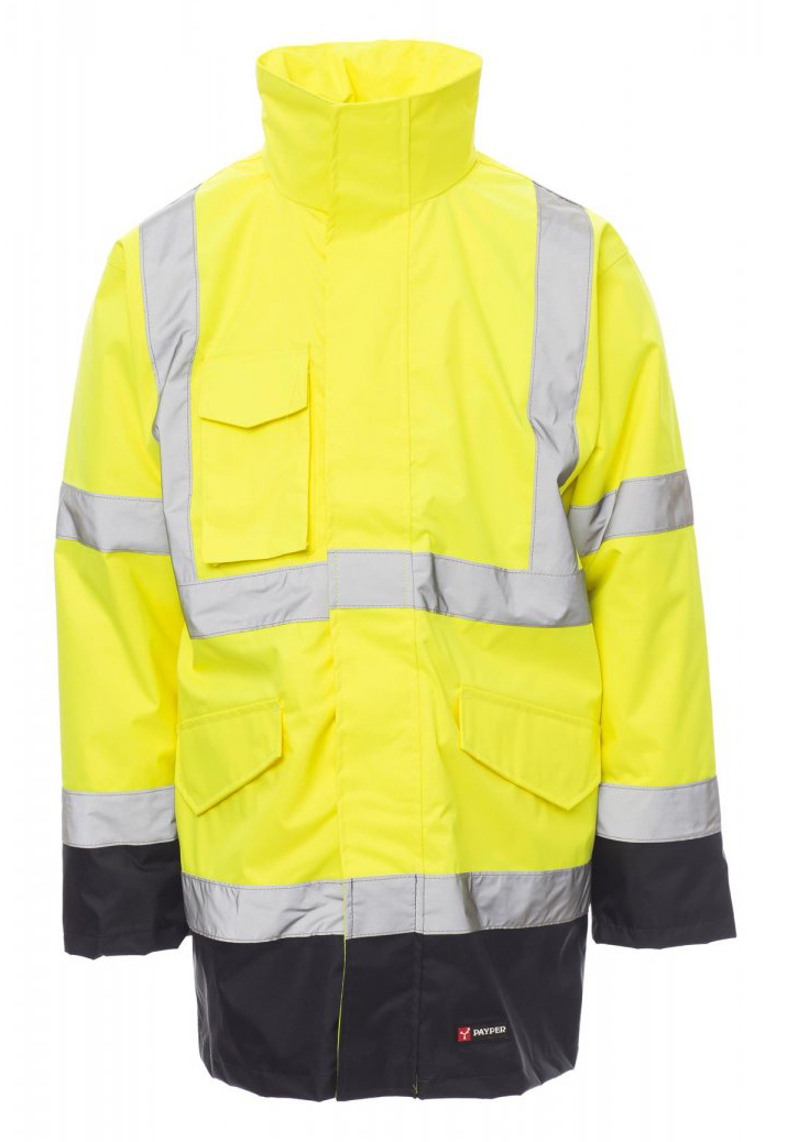 Payper DOCKYARD Reflexná bunda 3XL, Fluorescent yellow-Navy blue