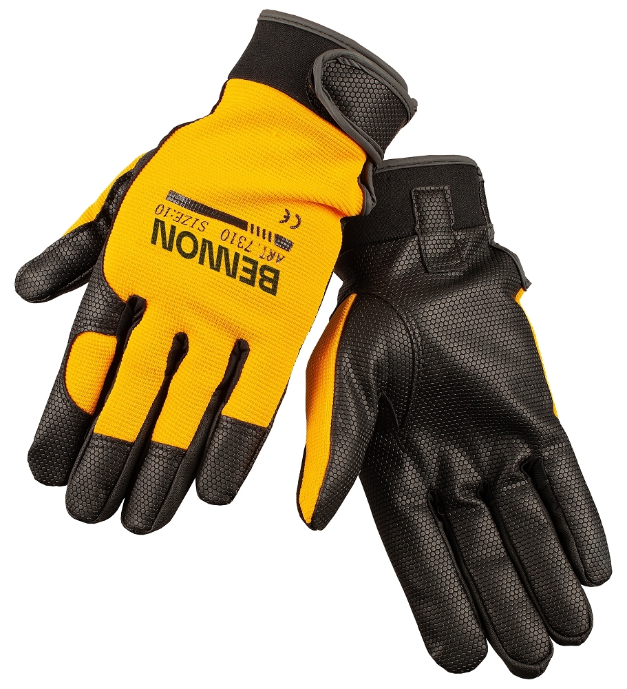 Bennon KALYTOS GLOVES YELLOW/BLACK Pracovné rukavice Čierna-Žltá, 8