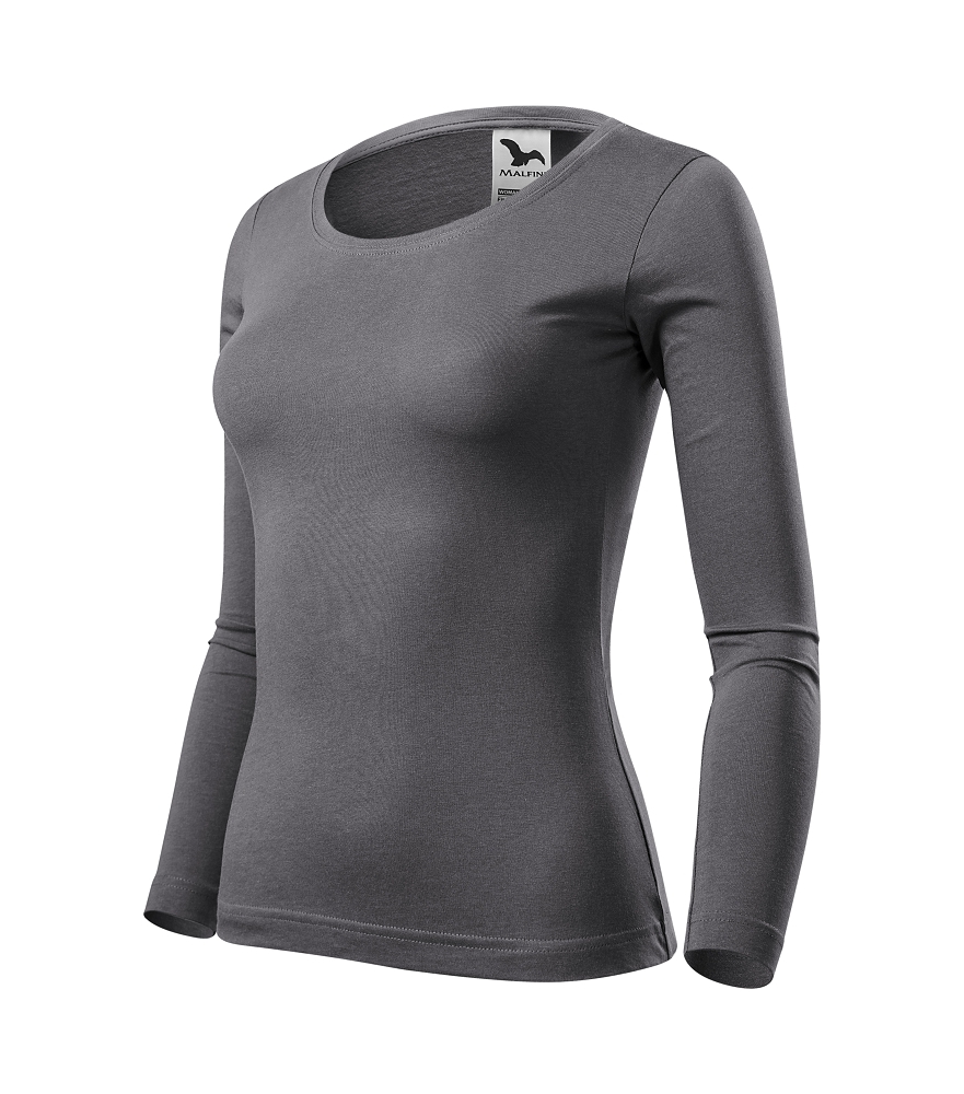 Malfini FIT-T LS 169 Tričko dámske S, Oceľovo sivá