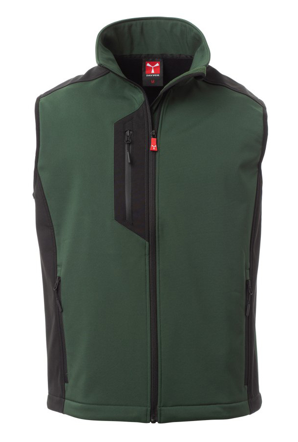 Payper CORK Softshellová vesta XXS, Forest green-Black