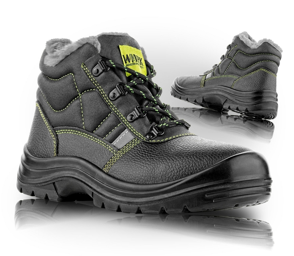 VM Footwear STOCKHOLM S3W Zimná bezpečnostná obuv Čierna-Zelená, 50