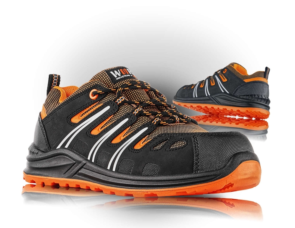 VM Footwear BERGAMO S1P Bezpečnostná obuv Čierna-Oranžová, 36