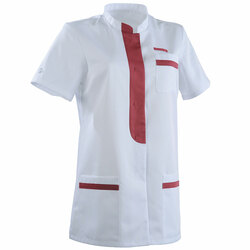 Lafont KIM Blúzka dámska dvojfarebná XS, Biela-Bordová