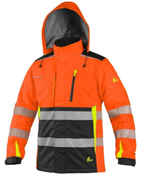 Canis CXS BENSON Výstražná zateplená bunda pánska S, Reflexná oranžová-Čierna