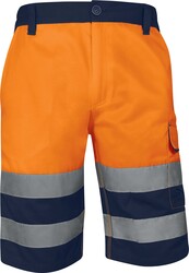 Delta Plus M1BE2HV Reflexné kraťase XL, Oranžová-Námornícka modrá