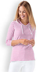 Clinic Dress Tričko dámske s kapucňou XS, Biela-Ružová