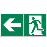 BZ PM938 Značka únikový východ vľavo, šípka vľavo - plast 30x15 cm