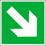 15.0090 Tabuľka ukazateľ smeru hore (dole) - hlinik 15x15 cm