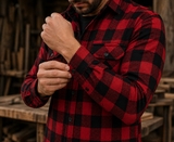 Bennon PIPPO SHIRT RED/BLACK Flanelová košeľa