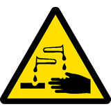 BZ PH416 Značka riziko korózie alebo poleptania - plast 20x20 cm