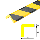 DP 11014 Varovný a ochranný profil 9 - 6,3x6,3x100 cm
