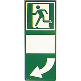 15.7535 Tabuľka značka pod kľučku dverí (pravá) - fólia Everglow 10x25,5 cm