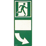 15.7540 Tabuľka značka pod kľučku dverí (ľavá) - fólia Everglow 10x25,5 cm