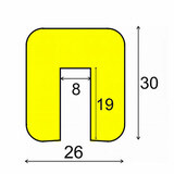 DP 10026 Varovný a ochranný profil 10 - 2,6x3x500 cm