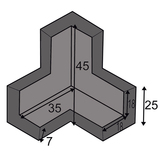 DP 10813 Trojramenná spojka pre profil 7
