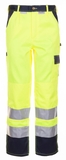 Planam HIGH VISIBLE Reflexné nohavice do pása dvojfarebné
