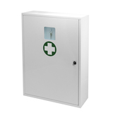 ZM 1509B Lekárnička na stenu uzamykateľná kovová so schránkou na kľúč - kancelária