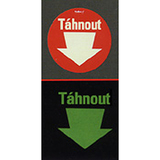 38.4961 Tabuľka značka na dvere Ťahať (červená) - fólia Everglow