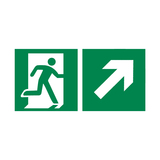 BZ PM987 Značka núdzový východ vpravo, šípka vpravo hore - plast 30x15 cm