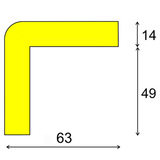 DP 16012 Varovný a ochranný profil 9 - 6,3x6,3x100 cm