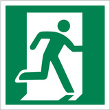 BZ PH916 Značka únikový východ vpravo - plast 20x20 cm