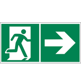 BZ PM939 Značka únikový východ vpravo, šípka vpravo - plast 30x15 cm