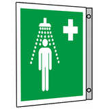 BZ PH813 Tabuľka praporková núdzová sprcha - plast 20x20 cm